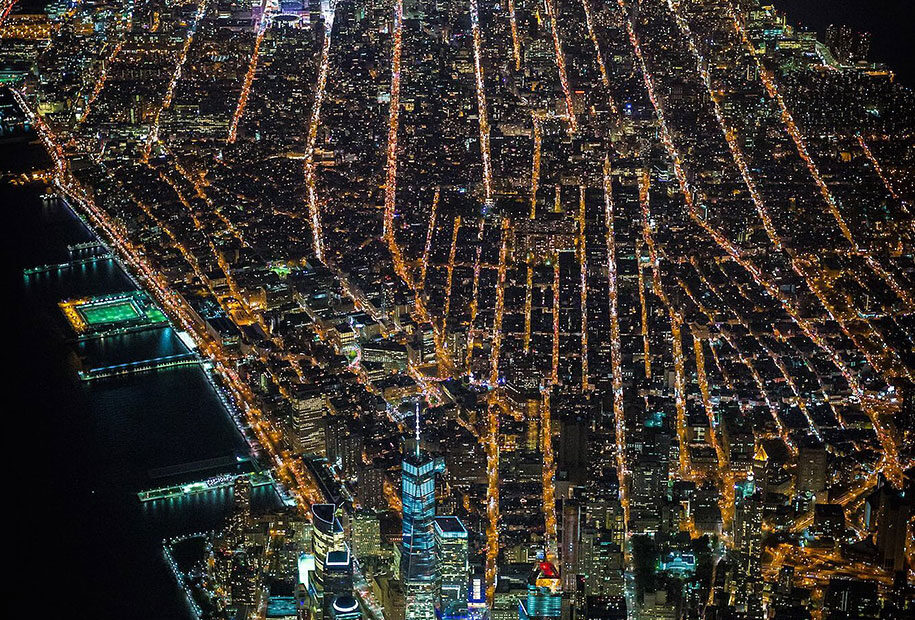 manhattan at night